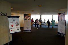 View of the signs and reception area of the twenty-second floor of the Capitol during Guardian ad Litem Day on February 9, 2012 in Tallahassee, Florida.