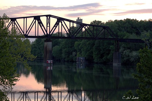 bridge sunset reflection clouds canon river landscape spring tuscaloosa riverwalk blackwarrior