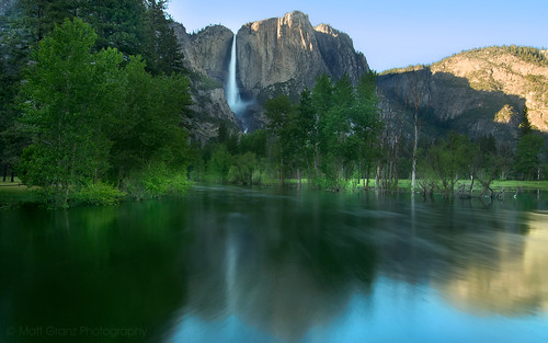 california reflection water landscape waterfall yosemite blueribbonwinner