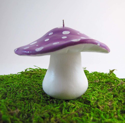 Purple Toadstool Ornament