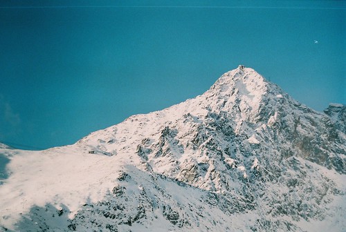 blue winter snow mountains film 35mm peak 100v10f zenit analogue helios zenitet