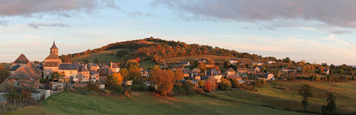 autumn light sunset panorama colors automne landscape village lumière couleurs paysage coucherdesoleil aveyron lassouts