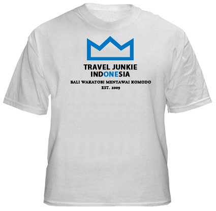 Travel Junkie Indonesia Classic White Organic Cotton T-Shirt (Limited Edition)