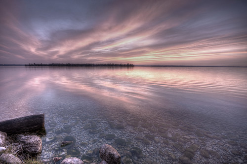 sunset lake reflection water clouds rocks day cloudy severn cc hdr orillia rightsmanaged spirithands ramara ramafirstnation robertsnache couchichingsky facebooklandscape