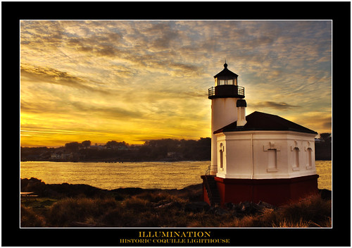 lighthouse oregon sunrise river photography twilight northwest inspired historic bandon chelle coquille