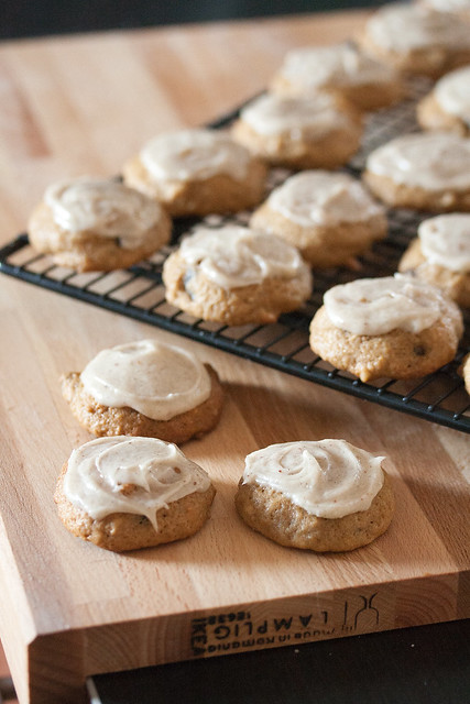 Applesauce Cookies with Browned Butter Icing