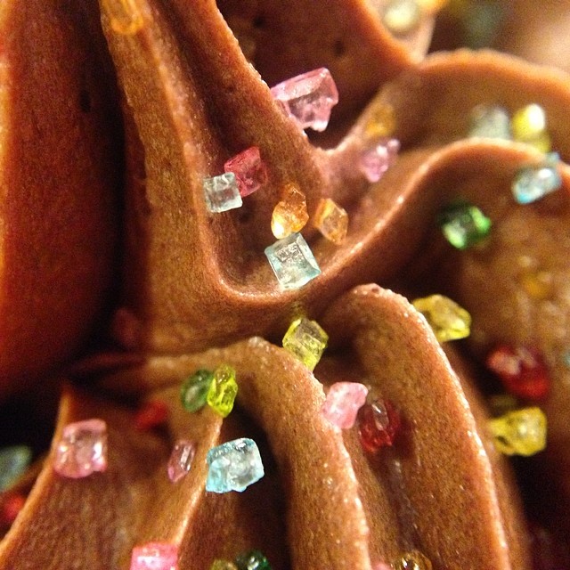 Chocolate cupcake with sprinkles. #cupcakes #sprinkles #foodporn