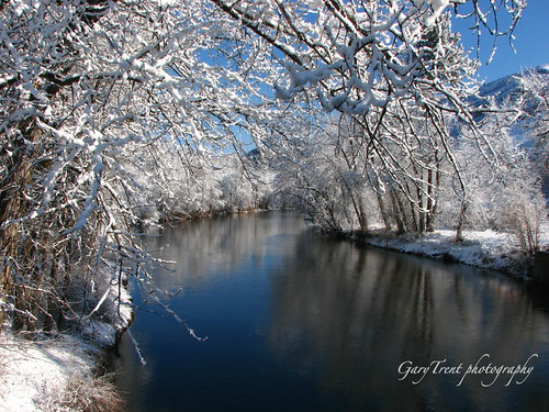 winter river landscape