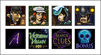 free Victorian Villain slot game symbols