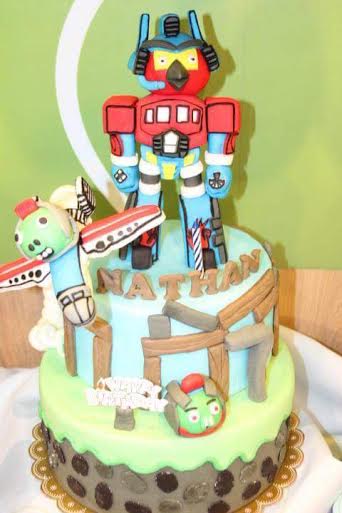 Angrybird Transformer Birthday Cake by Sheila Paghunasan