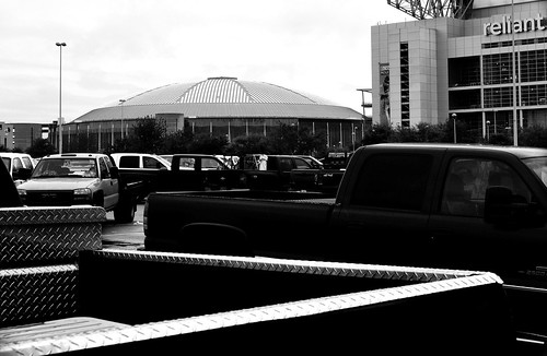 houston harris county texas astrodome sports stadium covered dome truck pickup reliant united states north america