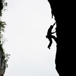 Tony Lamiche climbing at Petzl RocTrip China