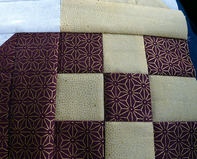 Hearts Blocks - detail with a hint of gold