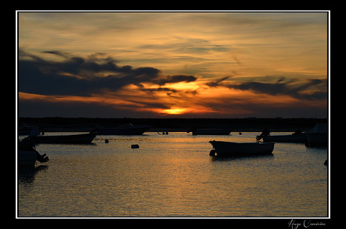 sunset sea orange portugal faro boats nikon chaos ii algarve nikkor formosa ria vr 18200mm d7000