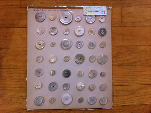 Vintage pearl buttons