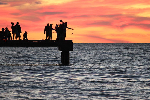 sunset fishing dusk jetty jurienbay