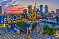Tampa Bay Times Forum Party Deck Sunset
