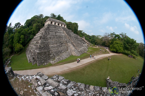 mexico pyramid fisheye mayanruins palenque chiapas palenqueruins templeoftheinscriptions mayaruins