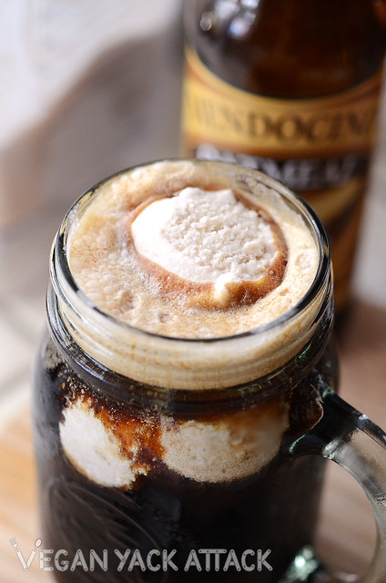 This Irish Whiskey Ice Cream Beer Float is essentially homemade vegan Bailey's ice cream, paired with your favorite stout! Great for St. Paddy's Day!