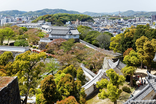 city travel trees white holiday castle japan stone buildings roofs himeji walls canonef1740mmf4lusm himejijo 2016 canon1740f4l canoneos6d rogertwong