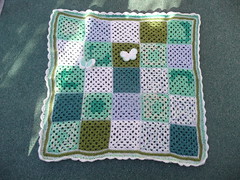Butterflies were made by jean nock and the Blanket was made beautifully too by Ginnyknit!