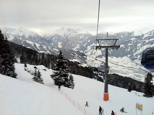 mountain holiday snow ski cold austria europe skiing view