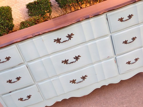 French Dresser with Annie Sloan Duck Egg Blue Paint