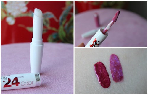 Maybelline Super Stay 24 hour lip glos stick australian beauty review ausbeautyreview blog blogger aussie swatch long lasting drugstore priceline makeup cosmetics pink red 85 lasting lilac all day cherry 15 swatch