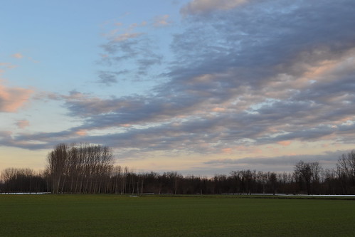 trees light sunset sky italy snow field clouds landscape nikon italia dusk meadow piemonte prato piedmont crepuscolo nikkor1855 d3100