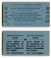 Railway Train Ticket - L.C.G.B. Hampshire Ferret Rail Tour