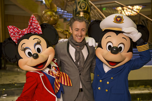 Alan Cumming, Minnie, and Mickey Mouse