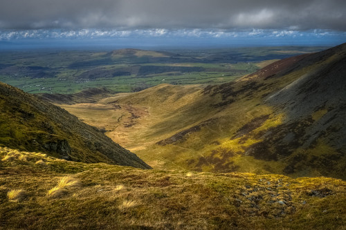 mountain yellow clouds landscape lakedistrict cumbria fell hdr skiddaw