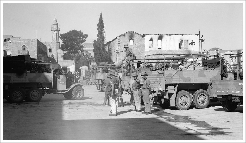 British Army Worcestershire Regiment, Bethlehem, Palestine    - circa 1938.