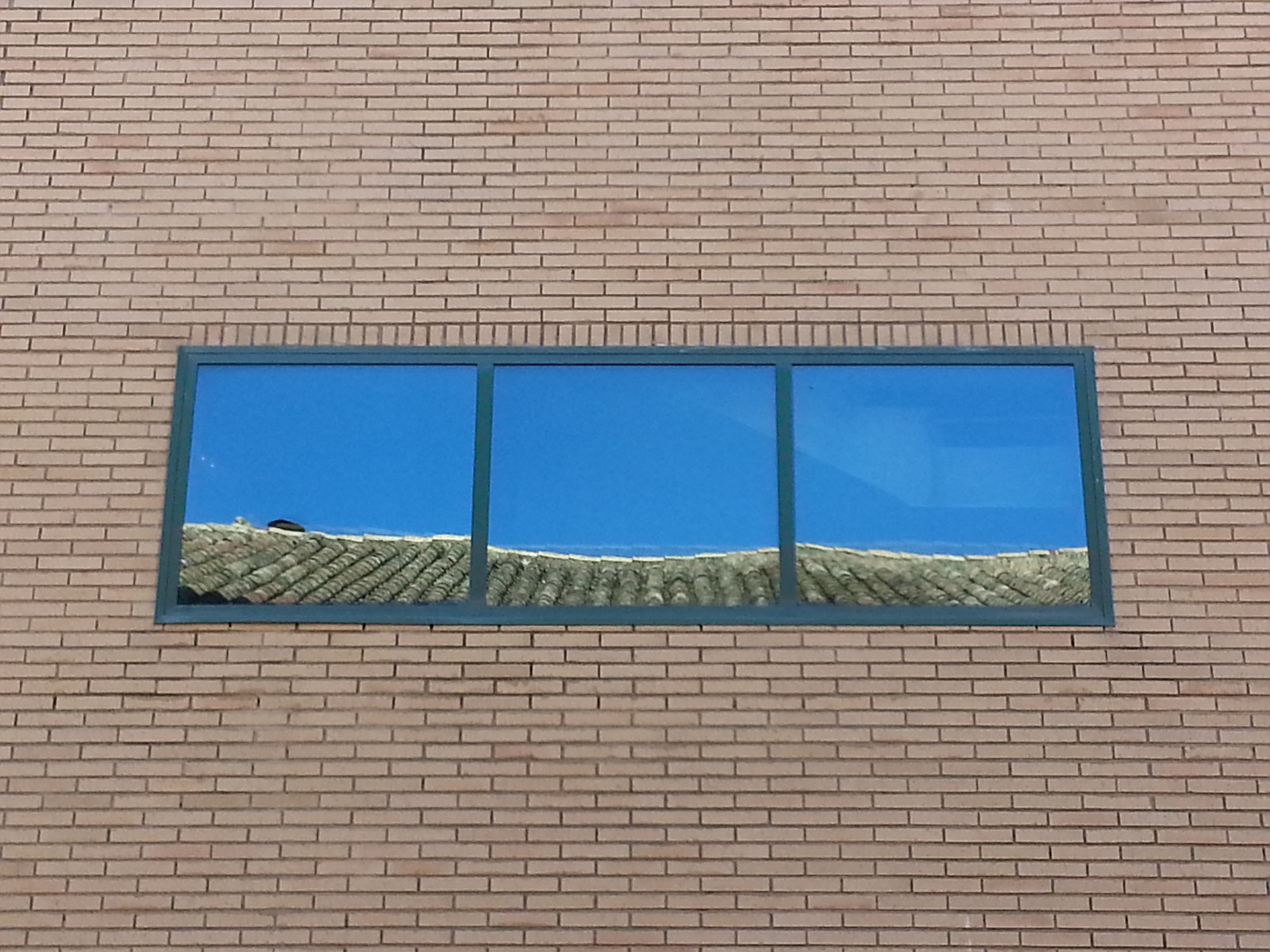 Yellow Brick Wall - window, reflections