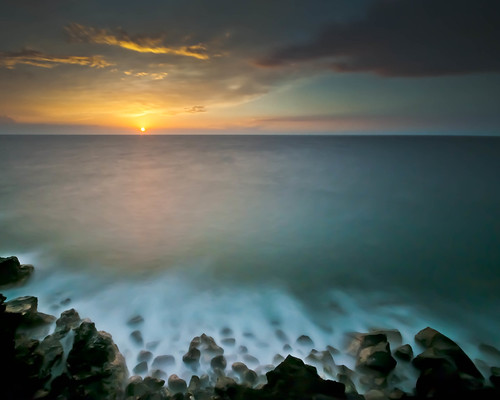 ocean longexposure sunset hawaii bigisland