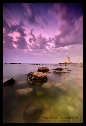 longexposure sunset seascape night dramatic rocky mosque jeddah ksa polarizing gnd nikond90 waseemasmar