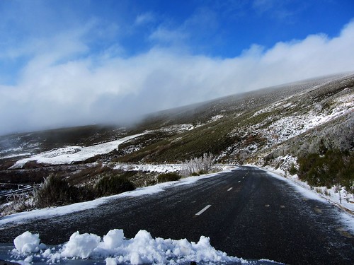 road snow nature fog way spain day nieve nevada foggy journey curve lanscape