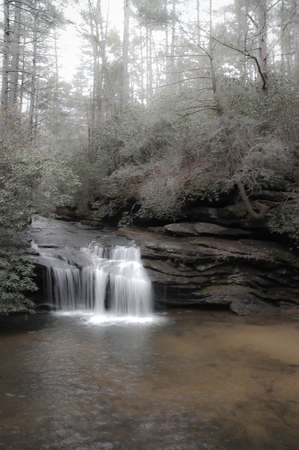 Waterfall at the start of the creek trail