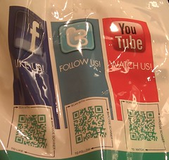 QR Code printed on a shiny bag