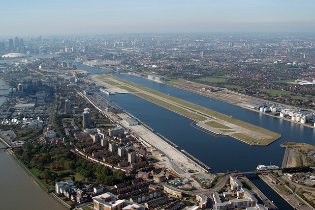 Aerial shot of London City Airport (5)