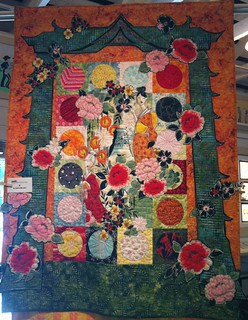 Pagoda and Peonies~ Quilt by Alethea Ballard