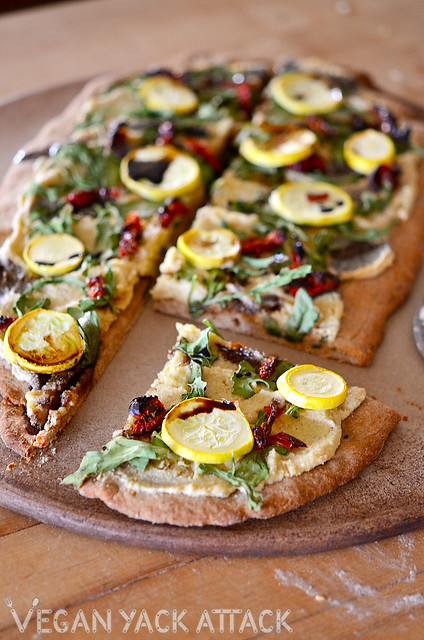 This Rustic Arugula Flatbread makes for a great, savory entree, or a 