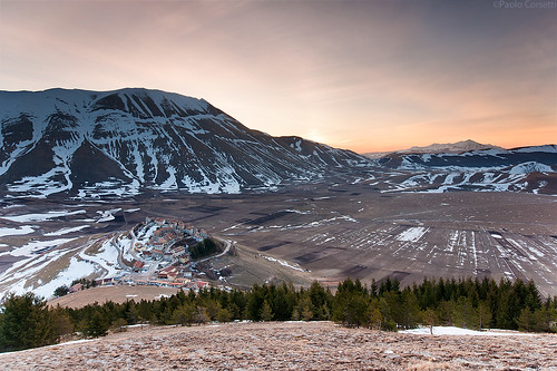 mountain snow sunrise landscape dawn alba neve montagna paesaggio castellucciodinorcia piangrande