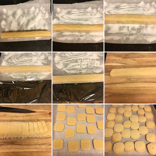 Step by step collage of cookies preparation.
