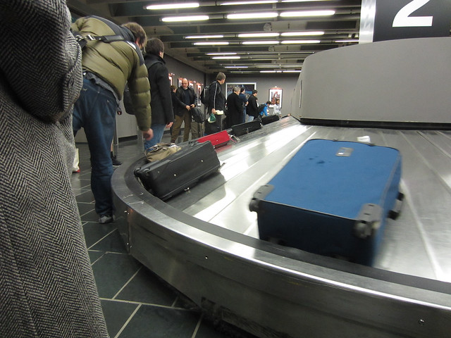 Luggage on the carousel