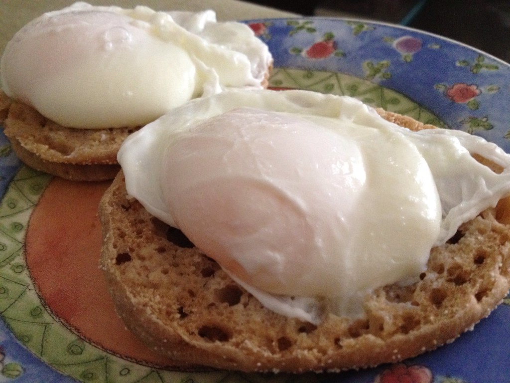 first attempt at poached eggs
