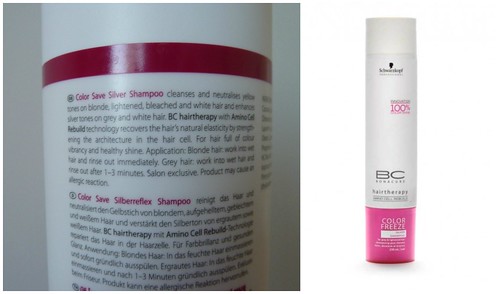 Schwarzkopf BC Color Save Freeze Silver Shampoo blonde gold brassy salon hair care australian beauty review ausbeautyreview blog blogger aussie dark price attack honest