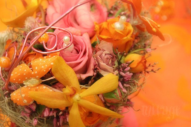 orange bouquet, Roles of Kids in a Wedding : Important Things To Prepare For
