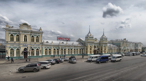 station russia railway irkutsk transsiberian vokzal autopano