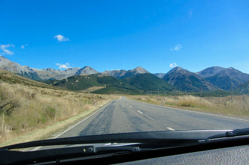 newzealand mountains car highway hills southisland